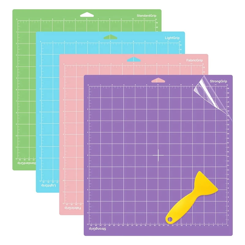 

AT43-4 Pack 12X12 Inch Cutting Mats For Explore Air 2/Air/One/Maker, Adhesive Sticky Replacement Cut Mats