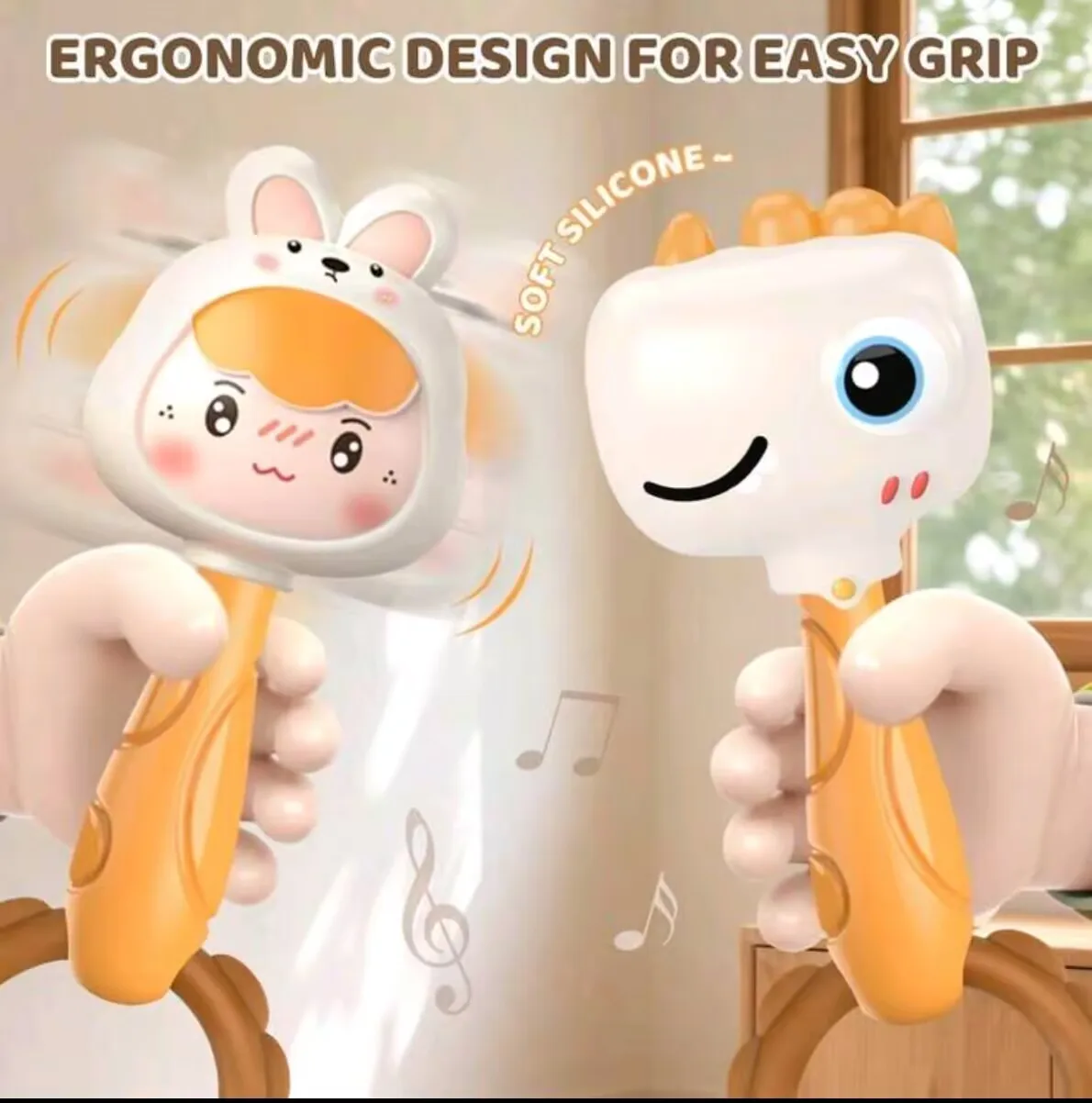 Newborn baby rattle gift box set, baby grasping training and soothing toy, cartoon animal teething toy rattle combination, perfe