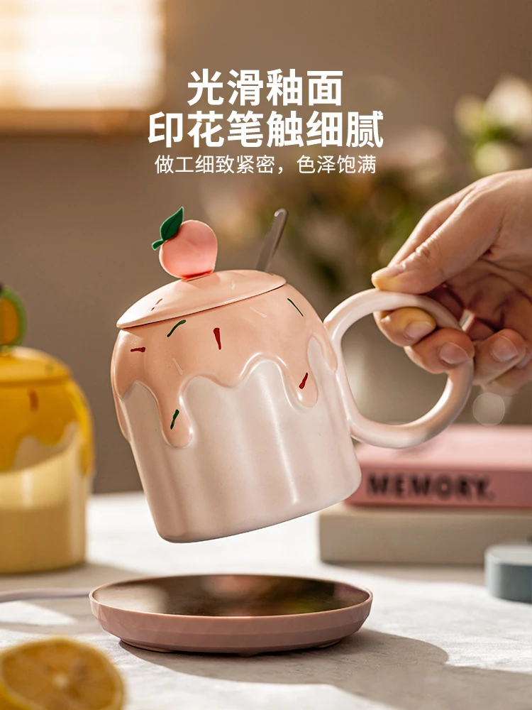 

Mugs with lids, constant temperature coasters, warm cups, hot milk cups, girls' gifts, gift cups.