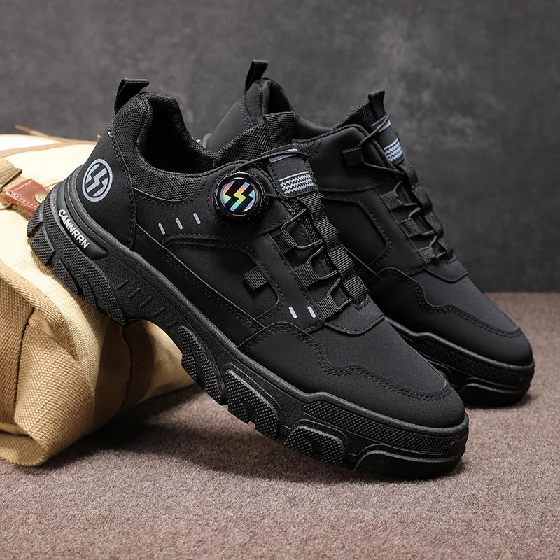 Herren-Wanderschuhe mit niedrigem Schaft, rutschfester Sohle, strapazierfähig, atmungsaktiv, Trekking-Sneaker, ideal für Outdoor-Aktivitäten, Camping und den täglichen Gebrauch beim Spazierengehen. – Detail 2