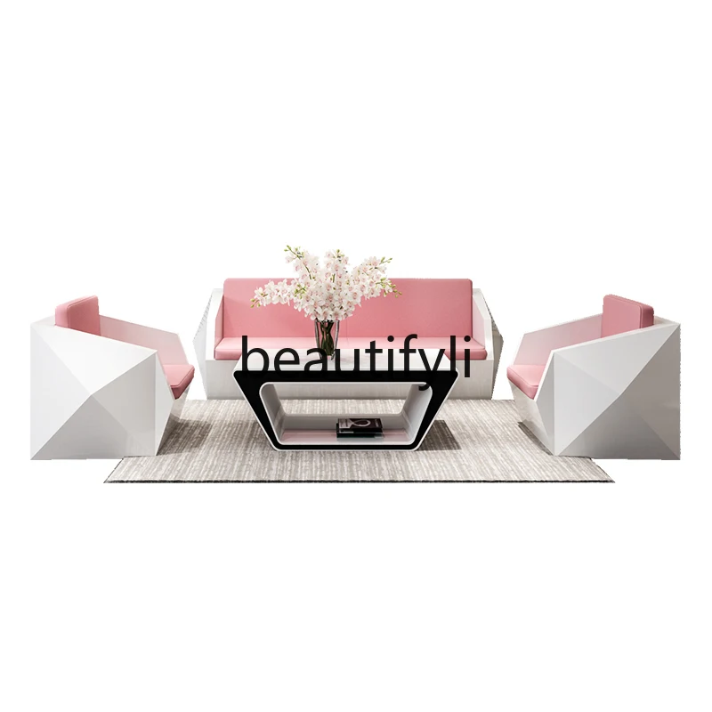 Sofa simple modern office meeting business company reception VIP coffee table combination leisure small apartment