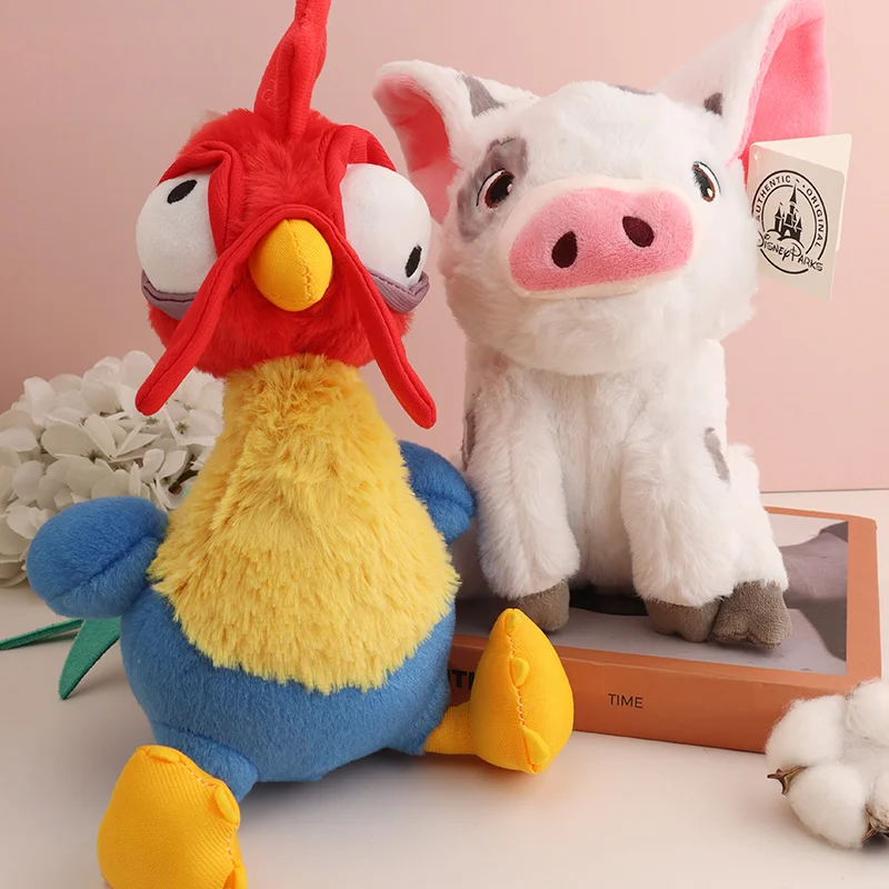 Peluche Suave de Moana Pua y Heihei, Animales de Peluche Kawaii, Muñeco de Cerdo y Gallo, Juguetes de Película, Regalo para Niños, Cumpleaños, Navidad