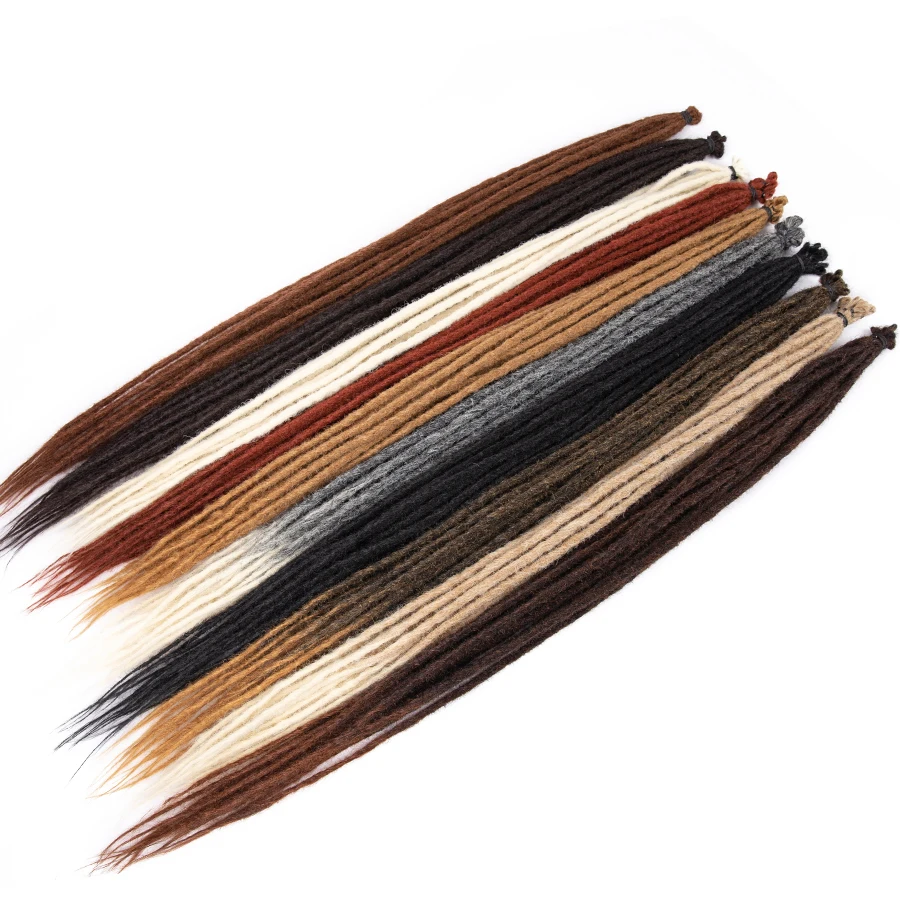 Reggae Dreadlocks Synthetisches Flechthaarteil Weiches, hautfreundliches Häkelhaar Knotenlose Flechthaarverlängerung Exotica Nu Locs – Detail 5
