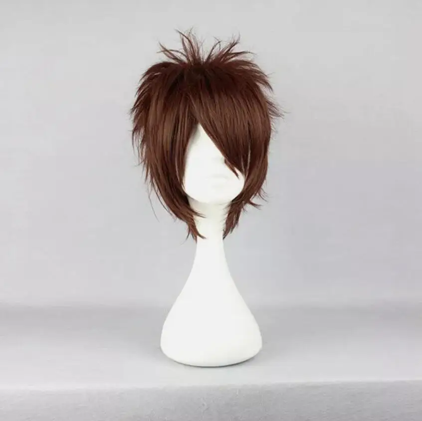 Perruque Cosplay Synthétique Courte, Perruques de ix, Cheveux Anime, Degré, 30cm, 11.8 ", Rouge