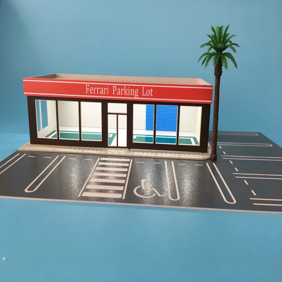 1/64 scale unlight Plastic Landscape  model parking and architecture diorama  ho train N scale railway layout