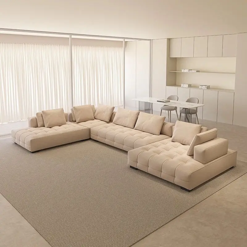 Cream Wind Original Lawrence Sofa Light Luxury Large Flat Floor Villa Living Room Light Luxury Module Combination Fabric Sofa