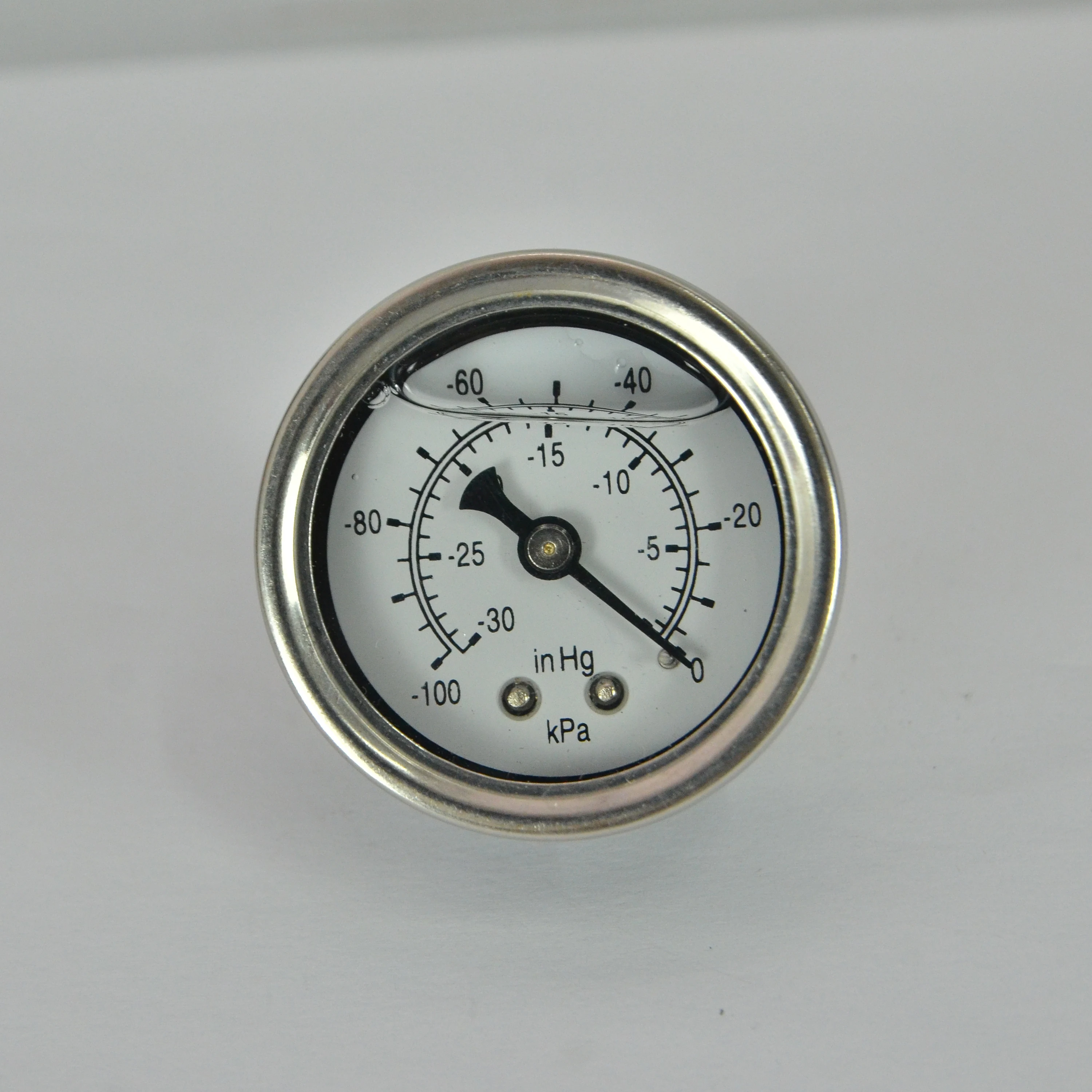 Industrial Negative Pressure Oil-Filled Vacuum Pressure Gauge 1/8