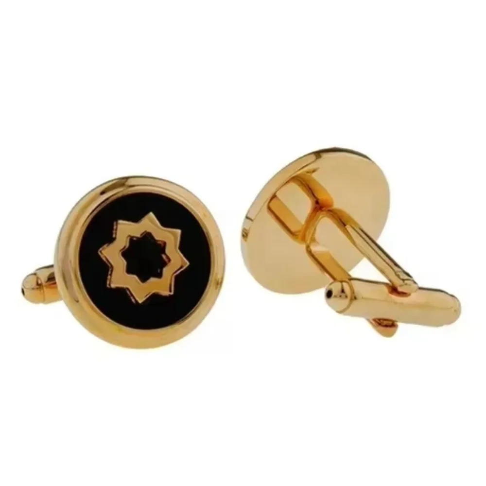 Round Cufflinks High-end Simple Neutral American Style Shirts Formal Wear Exhibitions Weddings Anniversaries Business Gifts