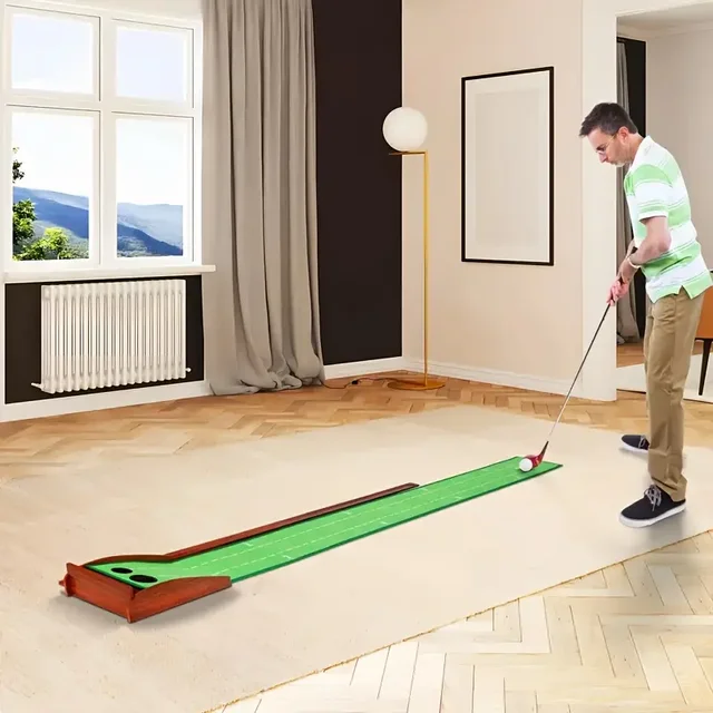 Perfect Practice Golf Putting Mat with Ball Return - Portable Practice Putting Green - Training Aid for Indoor, Outdoor Golf Pra 6