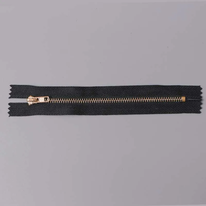 10pcs/lot 8cm 10cm 12cm 13cm 15cm 18cm 20cm Sewing Metal Zippers Auto Lock Black White DIY Zip for Sewing Jeans Denim Skirt 3#