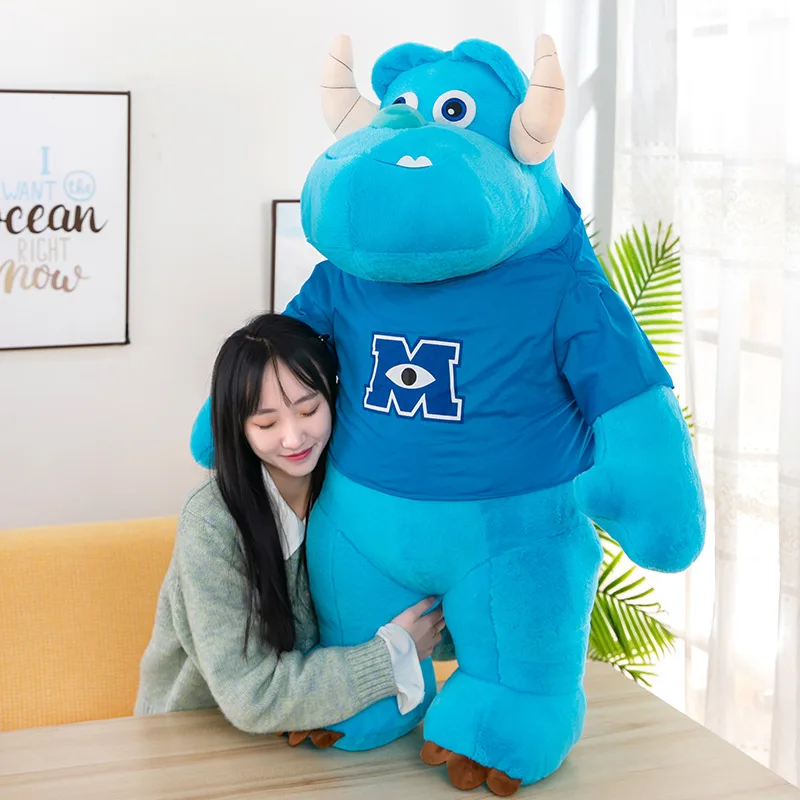 미니소 100cm 몬스터 대학교 파란 머리 괴물 인형 설리반 큰 눈 봉제 인형 괴물 인형 ISB 선물 도매