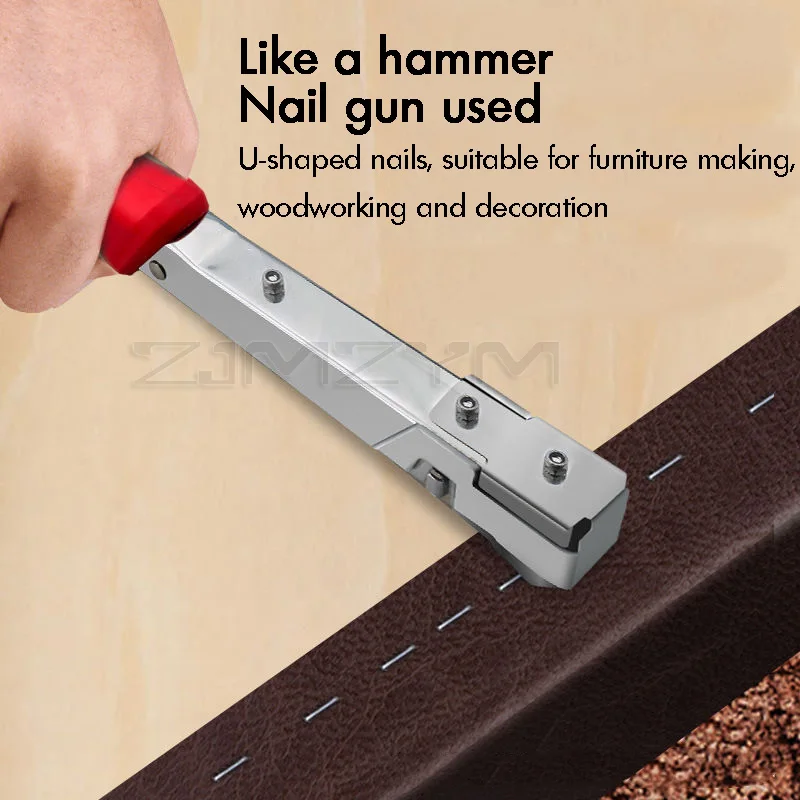 Handheld Hammer Tacker Stapler for Door Type Staples - Extra-Efficient Manual Stapler for Furniture Production And Carpentry