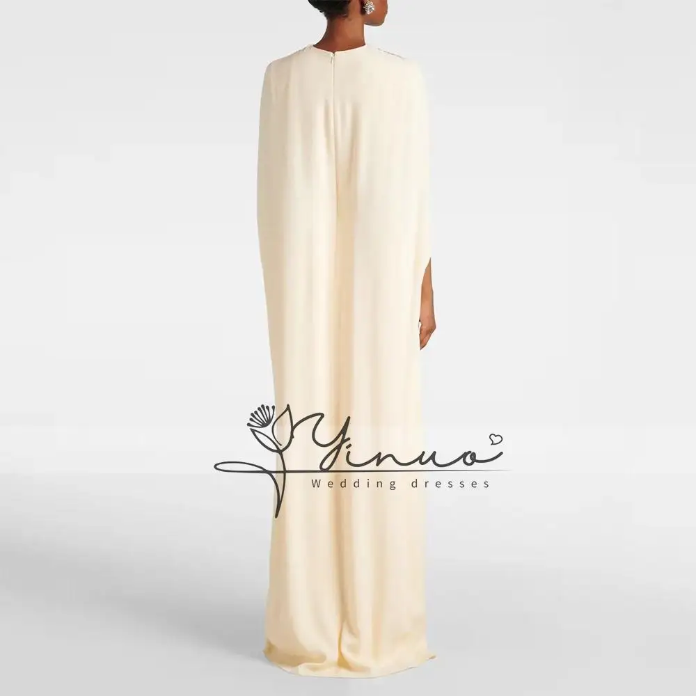 customized Evening Gown For Wedding Sheath Formal Party Dress Short Sleeves Saudi Dress Floor Length Beading Prom Dress With Flo