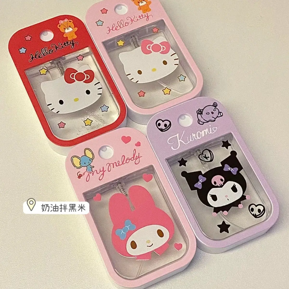 Botella pulverizadora de Perfume de 45ML, botella de Alcohol de dibujos animados Kuromi Hello Kitty, botellas vacías de desinfección portátiles, estuche protector Kawaii de Anime