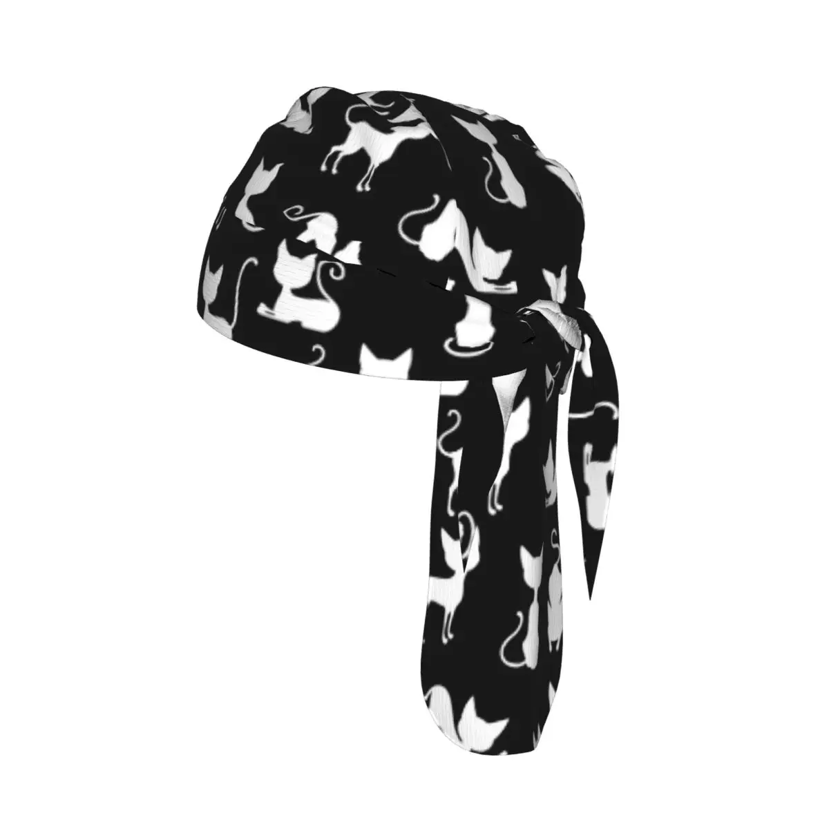 

Велосипедная повязка на голову с рисунком белых кошек, быстросохнущая солнцезащитная шапка-шарф для велоспорта