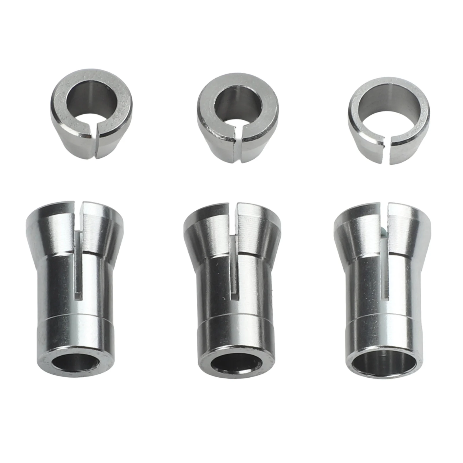 6 Pcs/ Set Trimmer Collet Adapter 6mm 1/4 8mm Router  Collet Chuck Clamping Adapter Power Tool Accessories