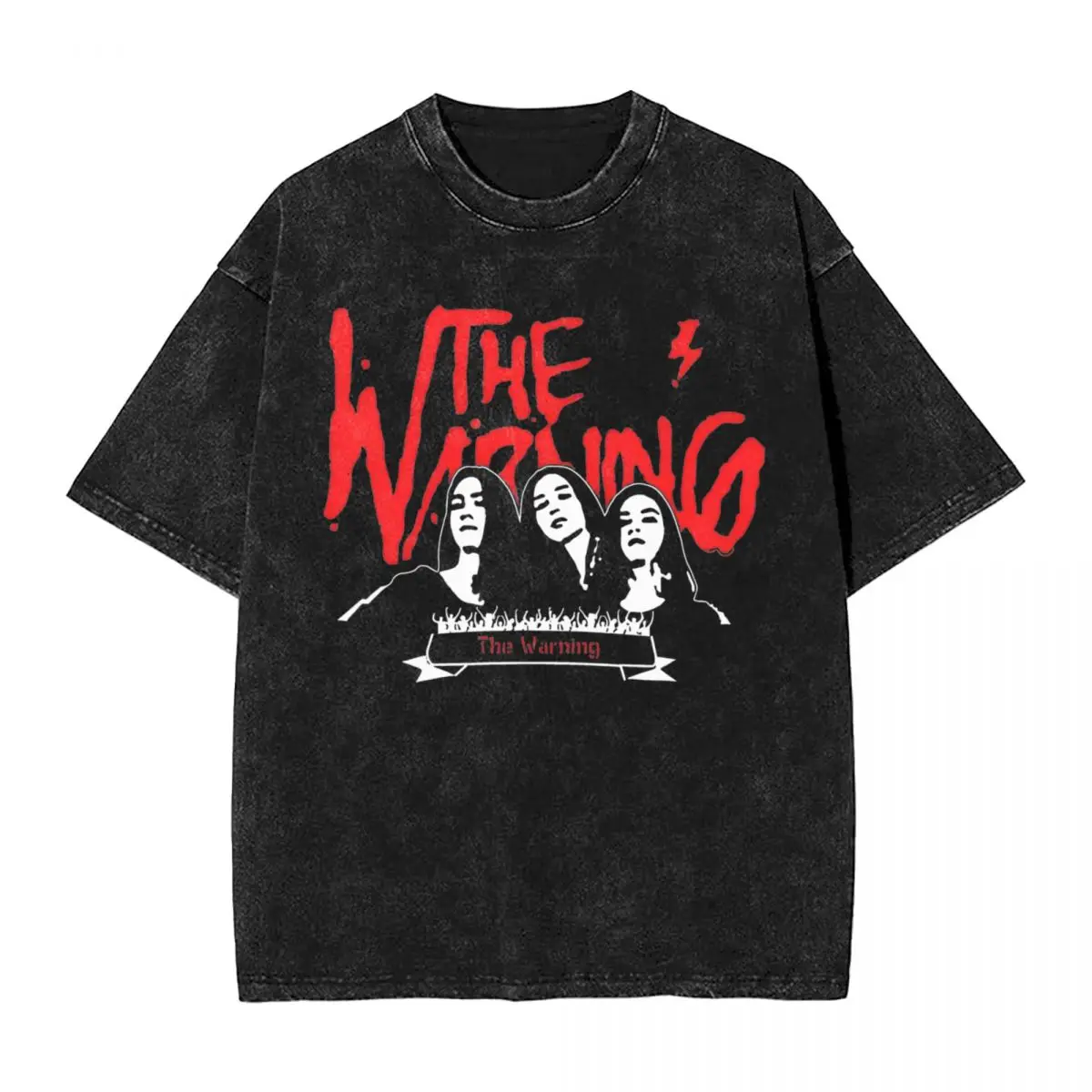 Men Women T-Shirt THE WARNING BAND TOUR 2024 Pop Rock Washed T-Shirts Hip Hop Summer Tee Shirt Loose Casual Tops Plus Size