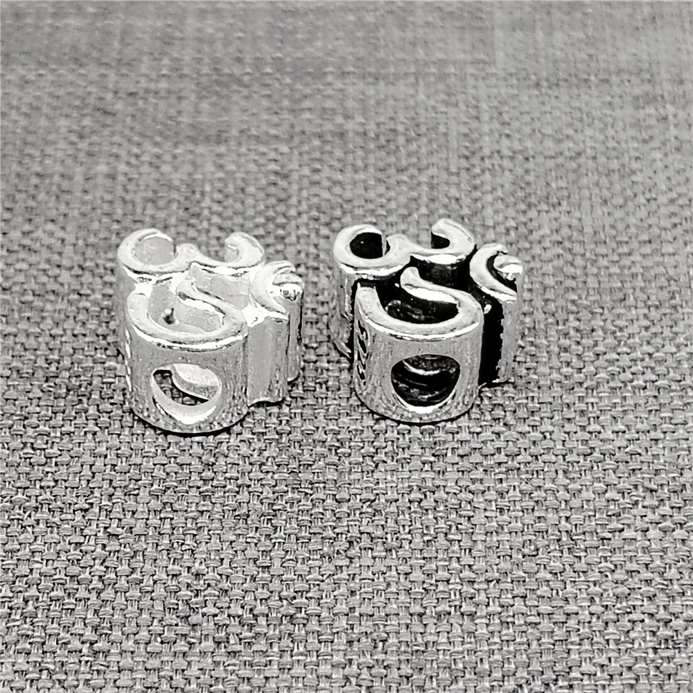 4 قطع من 925 فضة OM الخرز ل اليوغا التأمل قلادة سوار