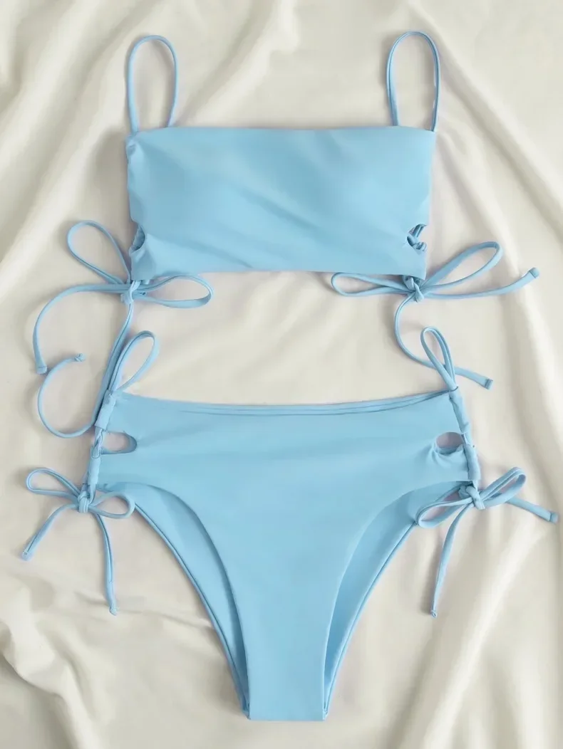 Women's Swimsuit Bikinis 2025 pink black Beige Separate Swimwear Set For Women Bathing Suit