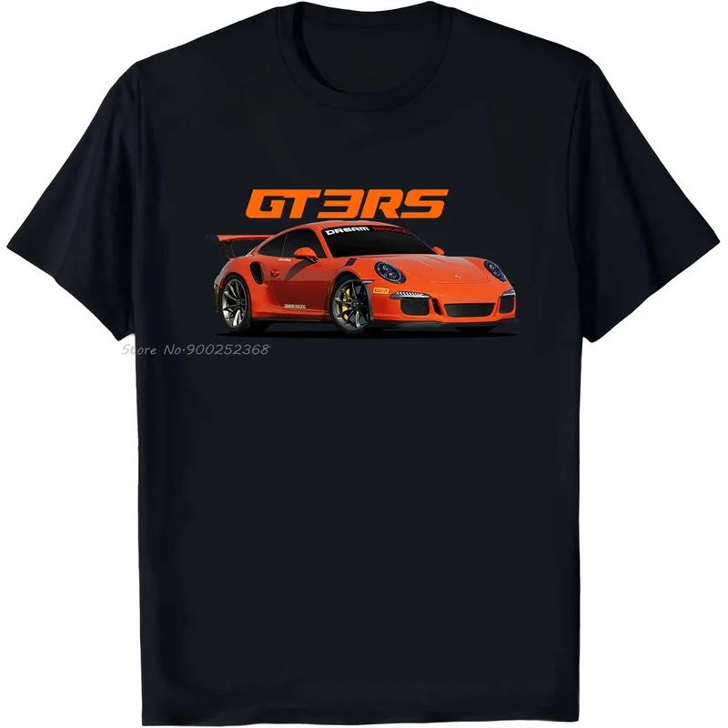 Klassisches Auto Retro Vintage T-Shirt Gt3 Rs Silhouette Sommer Herren Casual Fashion Tees Streetwear Top
