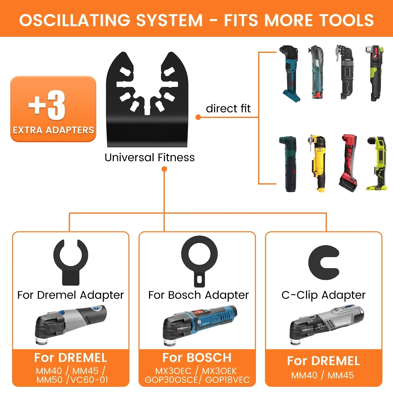 Imagem -05 - Lâmina de Serra Oscilante Multifuncional Lâmina Multitool Revestida de Titânio Bi-metal Resistente ao Desgaste 10 Pcs