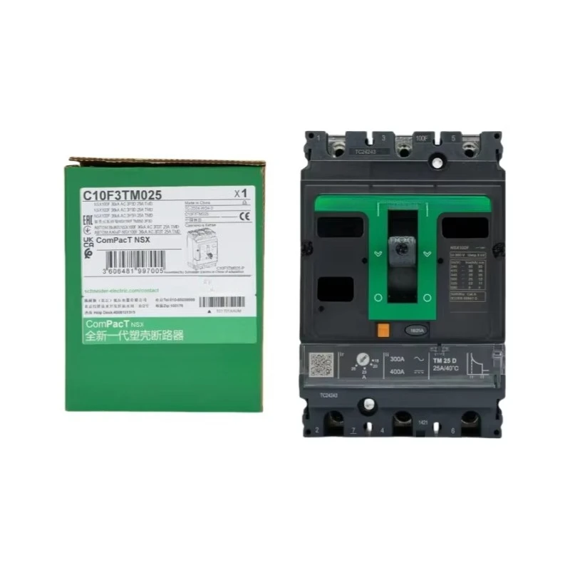 C10F3TM025 25A 3P Miniature Circuit Breaker NSX100F 250V MCB Industrial Electrical Protection Switch C Curve