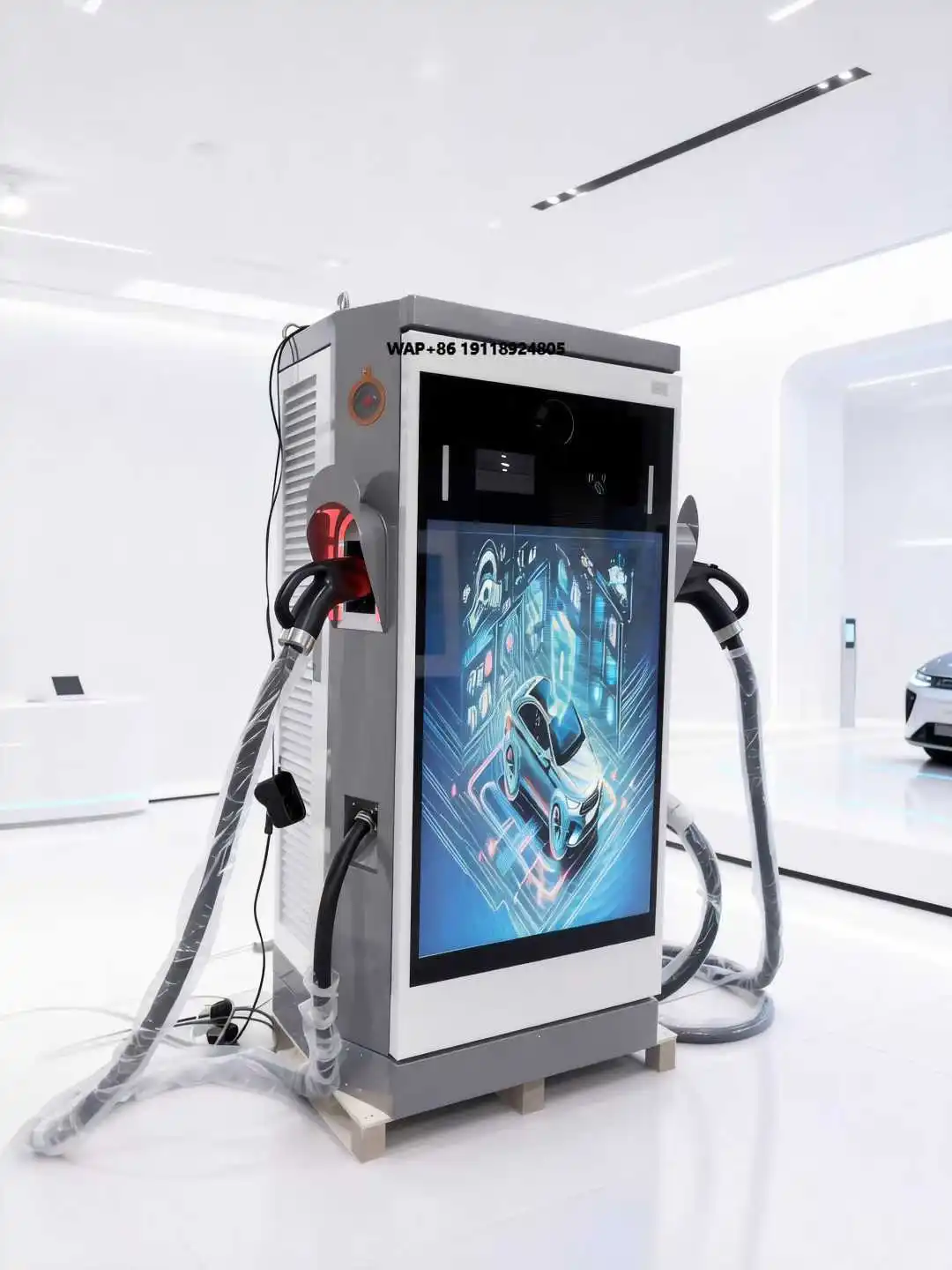 AD Screen 120kW DC Car Charging Pile Ccs2 CCS1 Ev Charger Station Dc Fast Commercial Charging Station Ev Charger Dual CCS Ocpp