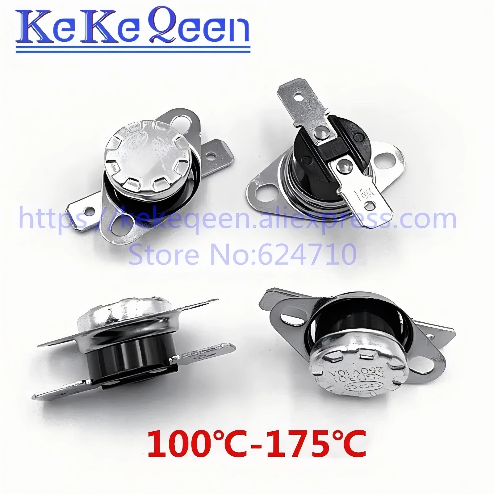 KSD301 250V 10A 0-95Celsius Degree Normally Open/Normally Close NO Thermostat Temperature Thermal Control Switch
