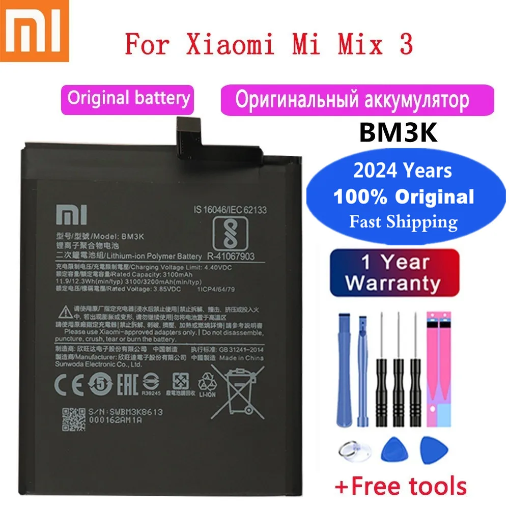 2024 Year BM3B BM3K BM4C BP43 100% Orginal Battery For Xiaomi Mi Mix2 Mix2S Mix3 Mix4 Mix 2 2S 3 1 4 Phone Battery Fast Shipping