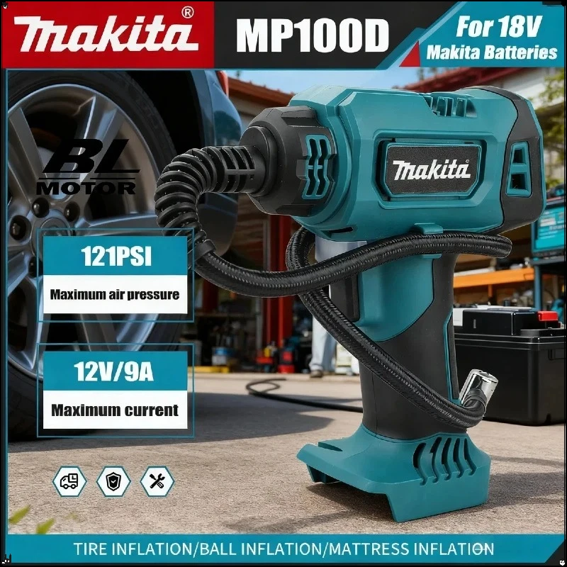 

Беспроводной насос Makita, электрический воздушный насос, автомобильный воздушный компрессор, автоматический ручной воздушный компрессор, электроинструмент