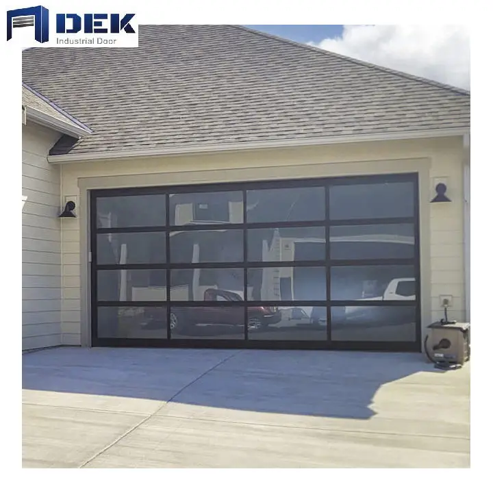 Aluminum Glass Sectional Overhead Insulated Garage Door
