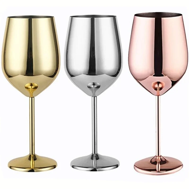 

Stainless Steel Glass Cocktail Creative Metal Wine Glass Bar Restaurant Champagne Glass Red Wine Glass Drinkware Barware Bar Cup