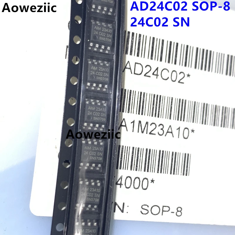 AD24C02 SOP-8 AIM 23A10 24C02 SN EEPROM Memory Chip Original