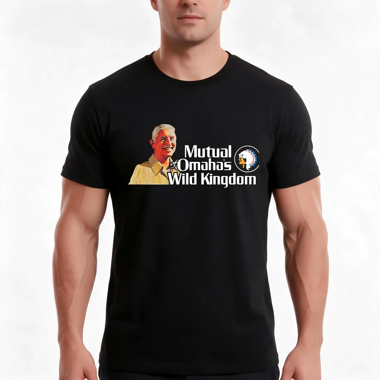 Mutual Of Omaha's Wild Kingdom T-Shirt, Summer Casual Cotton Tee, Oversized Streetwear Tops, Vintage Graphic Print, 100% Cotton