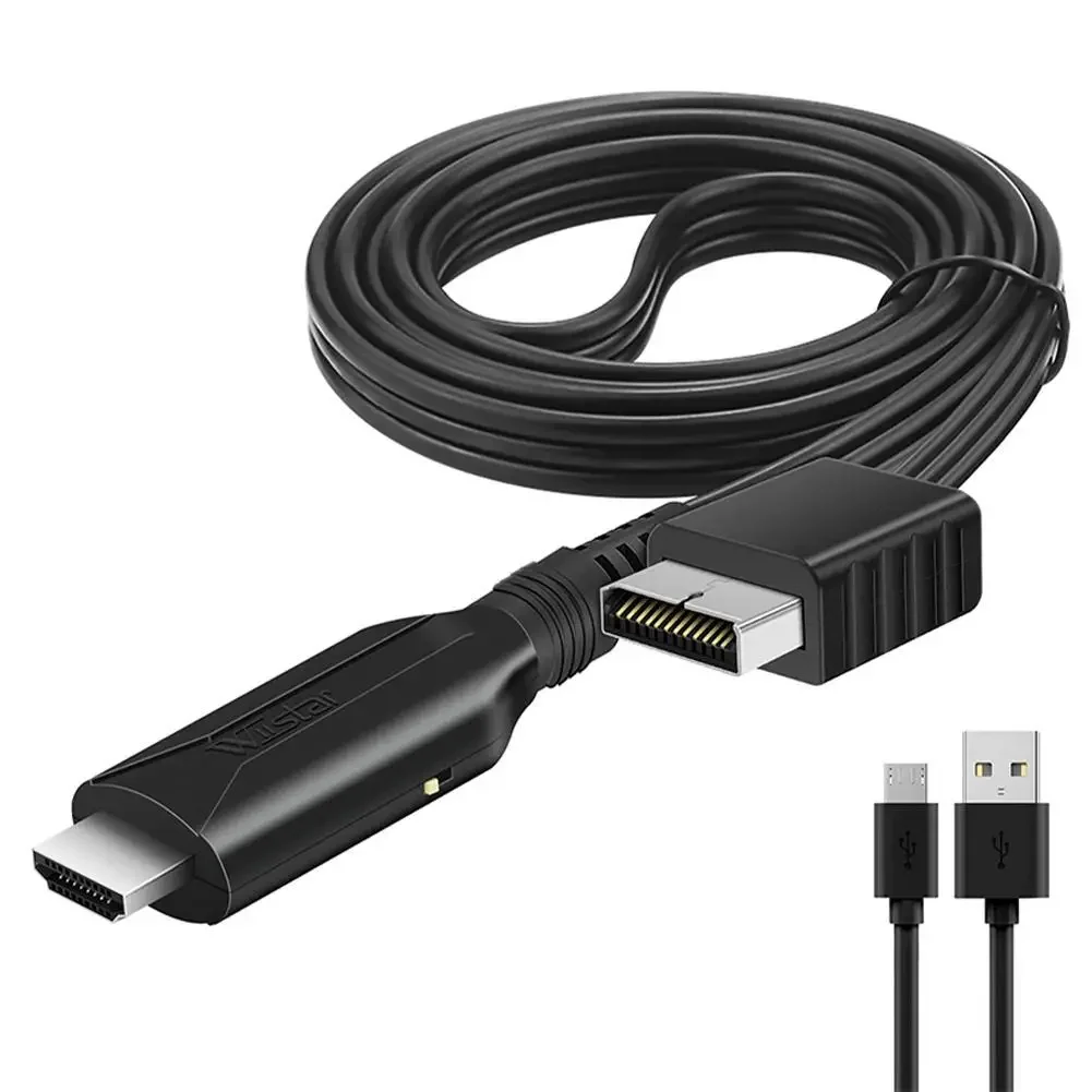 1080p ps2 para hdmi-adaptador conversor de áudio e vídeo compatível suporte para ps 1/2 modos de exibição para hdtv pc adaptador de cabo full hd