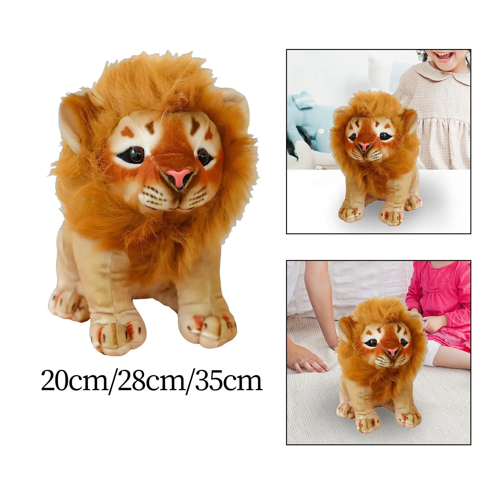 Peluche leone adorabile bambola di peluche coccole per la cameretta dei bambini