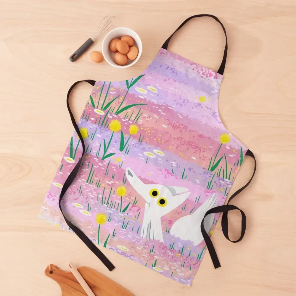 

Fox in a Field Apron home women Costume Waiter Kids christmas kitchen Apron