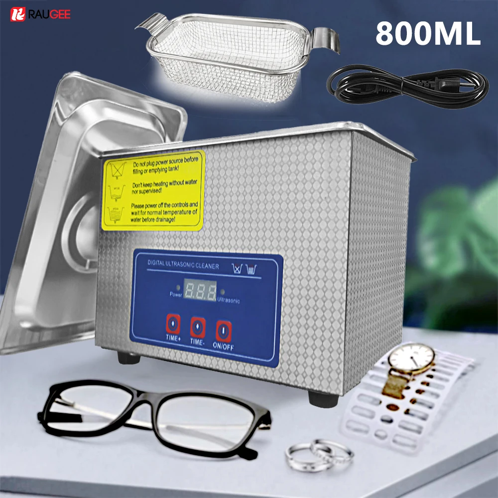 

Ультразвуковая мойка 800 мл для очков, 220В, ультразвуковая ванна для зубных протезов, ультразвуковая машина для чистки ювелирных изделий