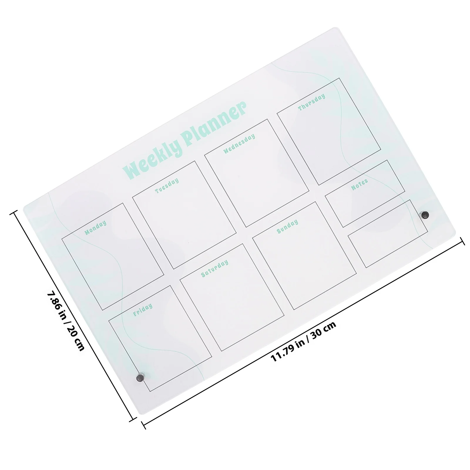 1Set Magnetic Dry Erase Board Planner Acrylic Desktop Calendar for Family Schedule Weekly Organizer Erasable Reusable Message