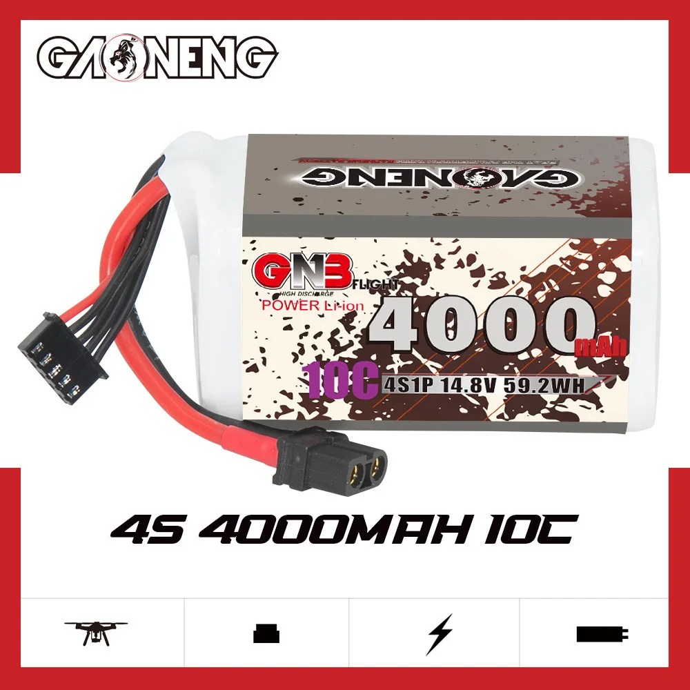 GNB 4000mAh 4S 14.8V 10C 20C With XT60 Plug 21700 Li-ion Battery For FPV Drone Quadcopter Helicopte Airplane RC Parts