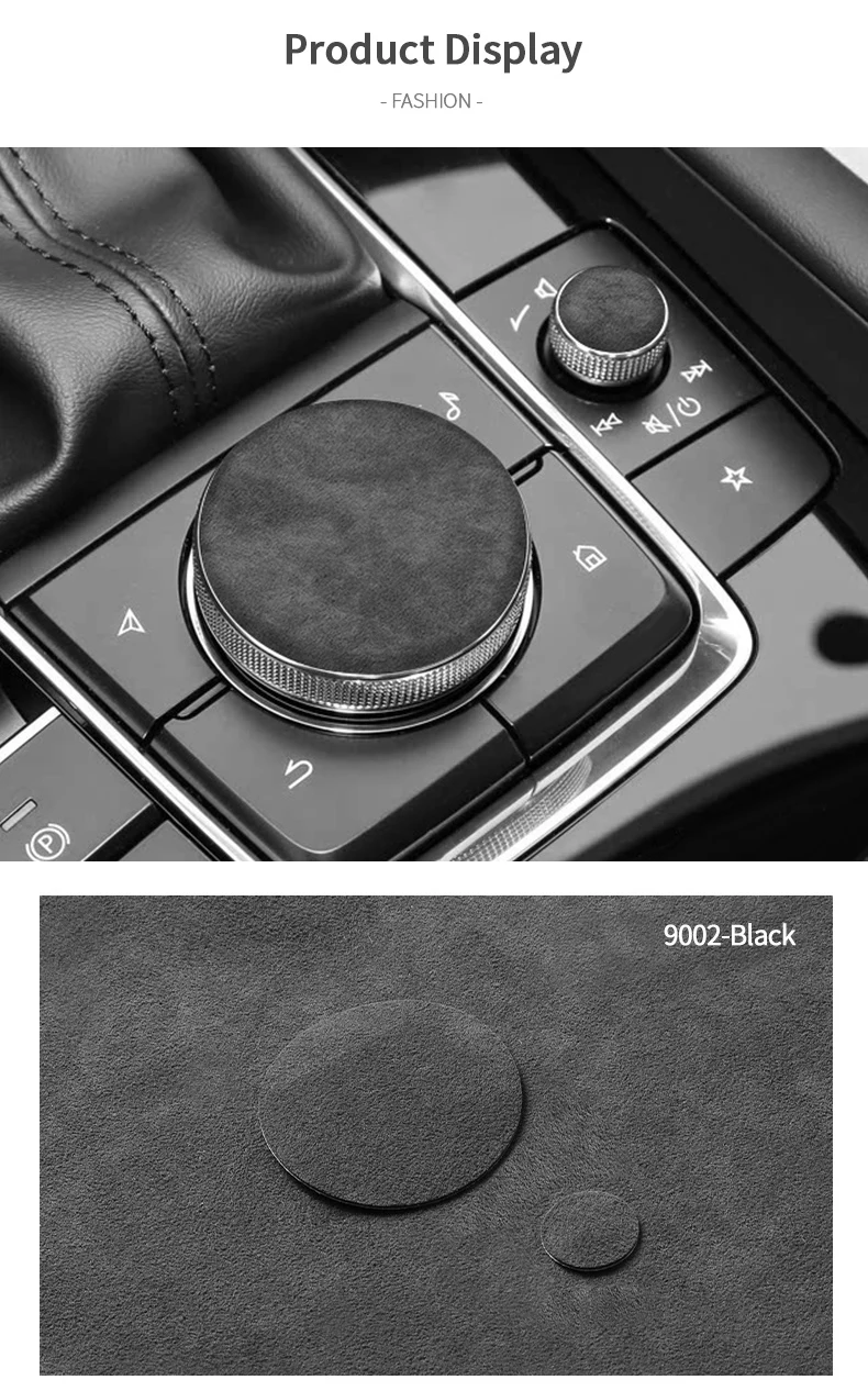 Für Mazda 3 Axela Mittelkonsole Multimedia Knopf Knopf Abdeckung Trim Aufkleber Auto Innen Tuning Zubehör Aus Alcantara – Detail 8
