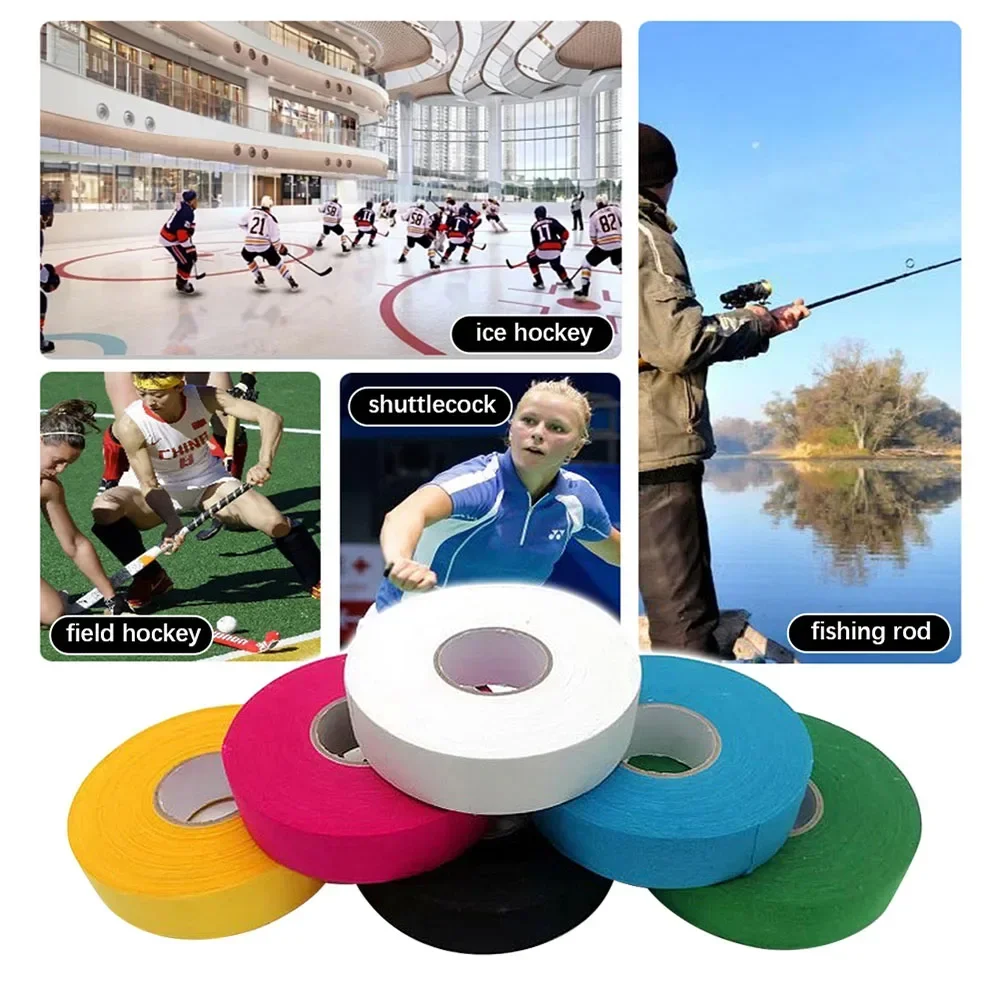 25M Ice Hockey Stick Grip Tape Field Hockey Cloth Tape Sports Lacrosse Self Adhesive Tennis Racket Handle Tape Badminton