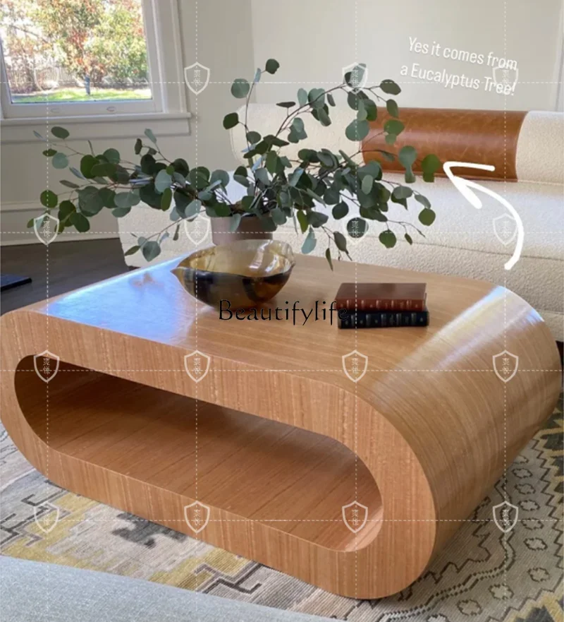 

yj5 Arc Coffee Table Simple Modern Retro French Oval Nordic Coffee Table