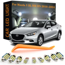 8pcs Canbus LED Interior Lights For Mazda 3 BL BM BN 2010-2024 No Error Car Dome Vanity Mirror Trunk Glove box Lamps Bulb Kit