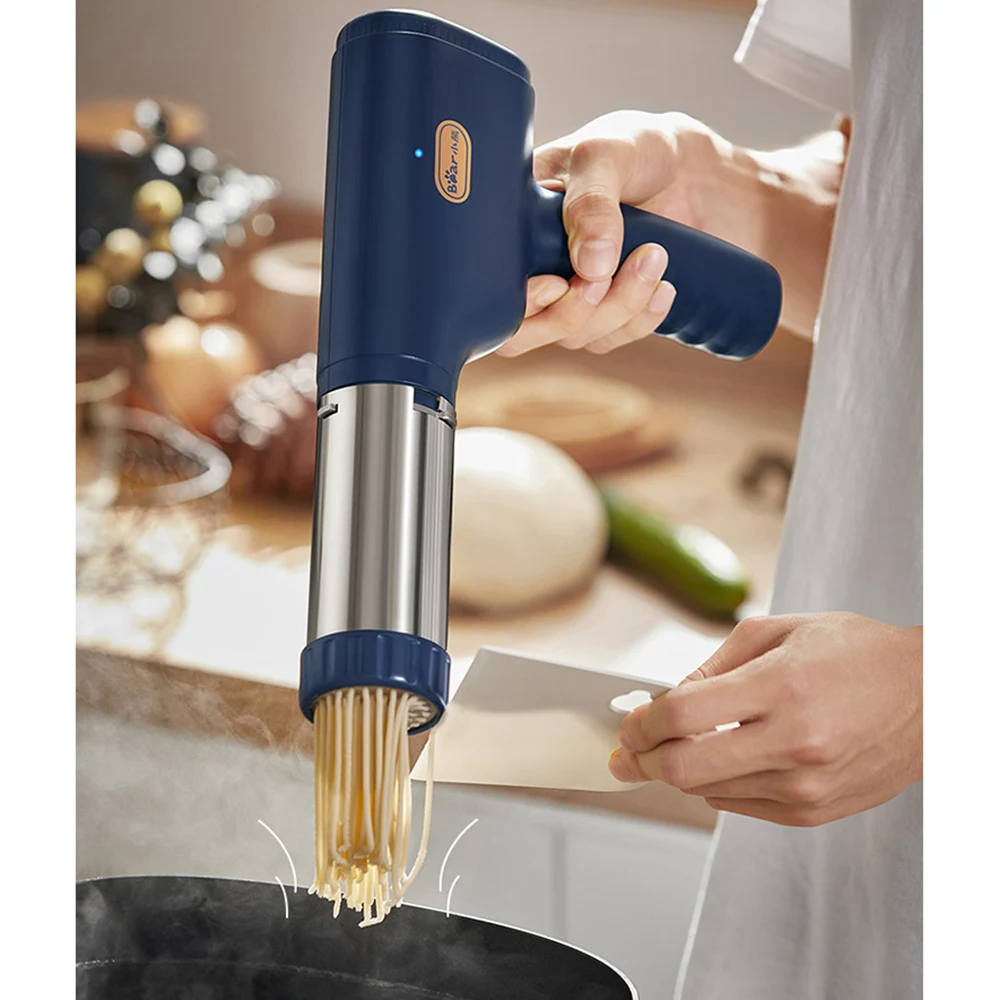 Wireless Pasta Noodle Making Machine Electric Small Automatic Handheld Stainless Steel Noodle Barrel Maker For Home 제면기 국수기계 당면