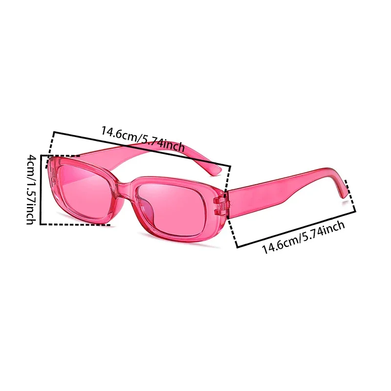 KAMMPT 10-Paar-Stift-Set, DIY-Buchstaben, modische Farbtöne, Damen, stilvoll, rechteckig, rosa Sonnenbrille, Rave-Party-Requisiten, Dekor, Sonnenbrille – Detail 3