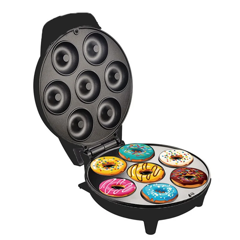 ABLU-1 pieza Mini máquina para hacer rosquillas máquina para hacer rosquillas DIY uso doméstico Mini fabricante de rosquillas 220V enchufe negro de la UE