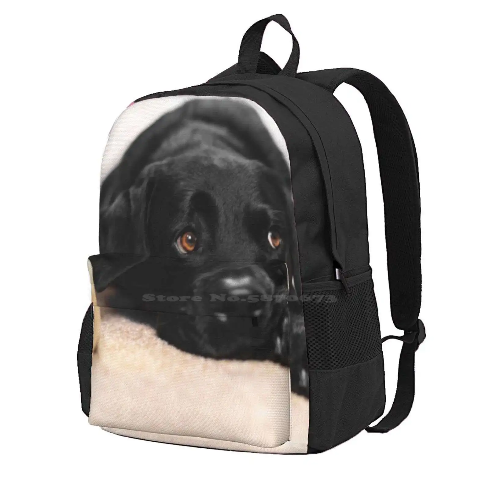 

Black Labrador Hot Sale Schoolbag Backpack Fashion Bags Black Labrador Pet Portrait