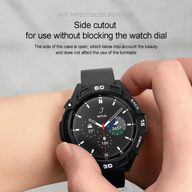 Case Compatible For Watch 4 Classic 46mm Smart Watch Cover TPU Screen Protector Stylish Watch4 Accessories