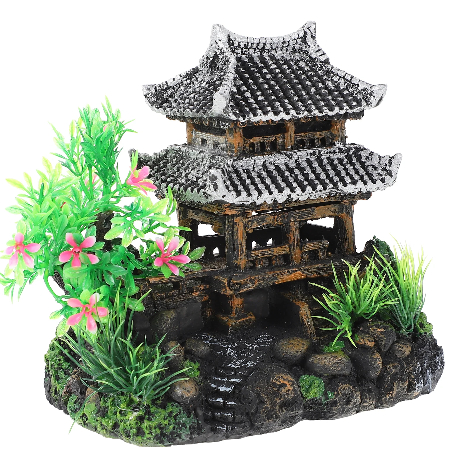 

1Pcs Resin Landscaping Cottage Durable Break Resistance Aquarium Ornament Gift Idea Aquarium Decor Resin House Craft